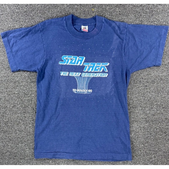 Vintage Star Trek The Next Generation T Shirt Mens M 90s USA Single Stitch